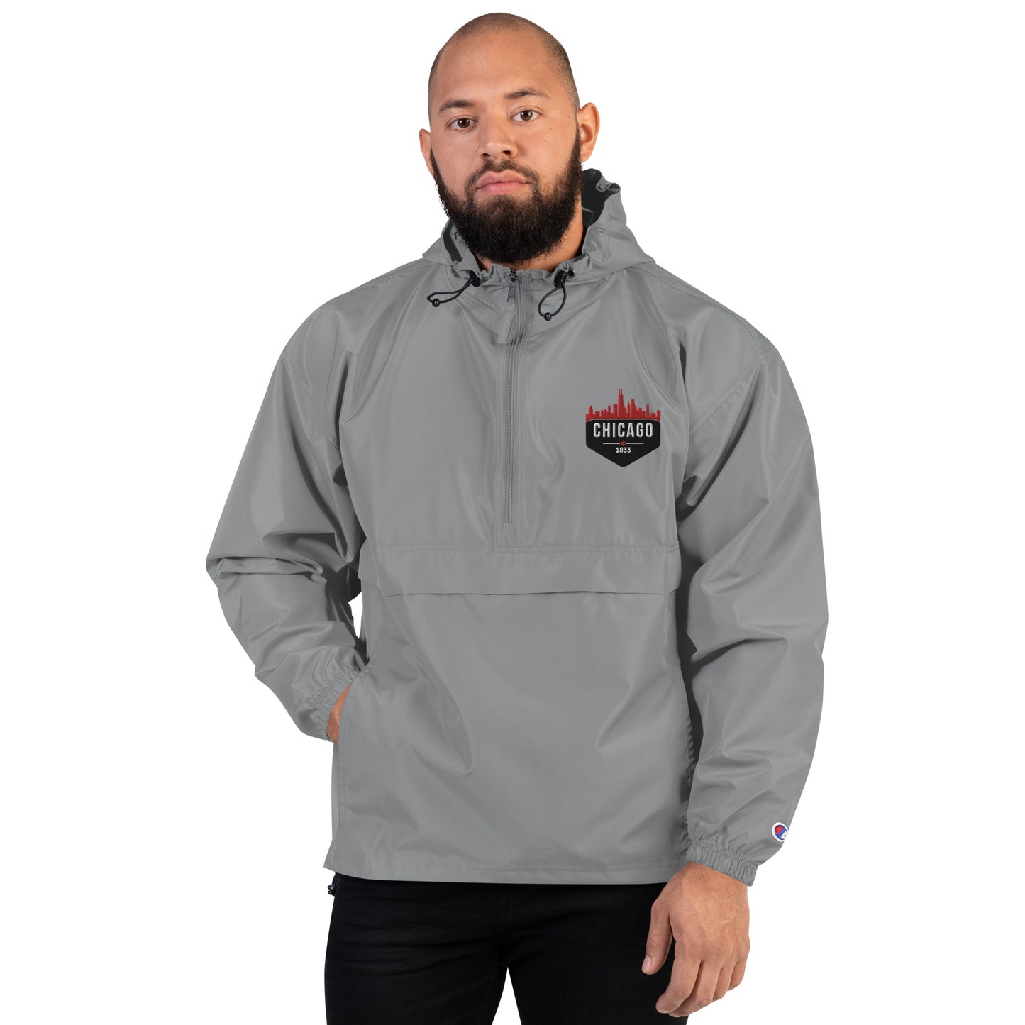 Champion Packable Jacket | Embroidered Chicago Theme Bulls