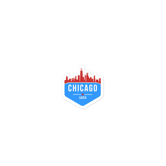 Bubble-free sticker | Chicago Flag Theme