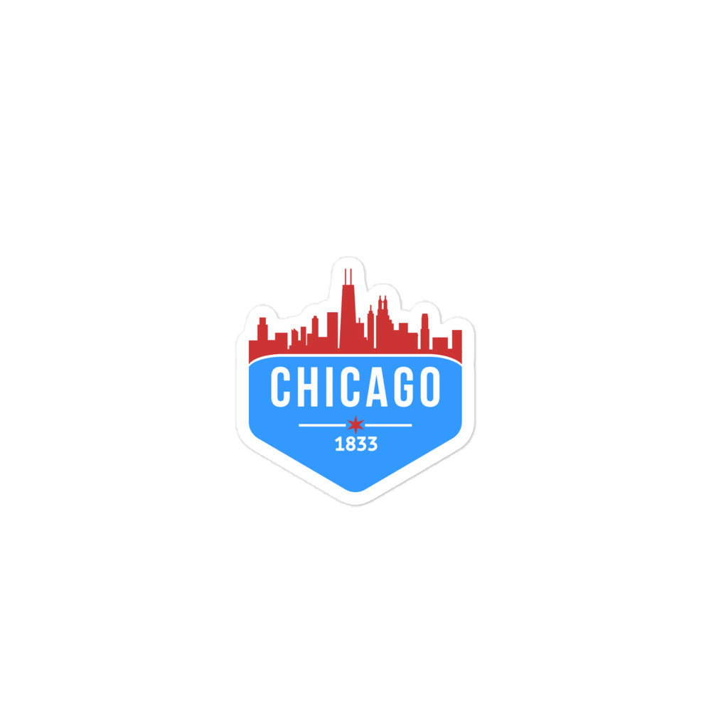 Bubble-free sticker | Chicago Flag Theme