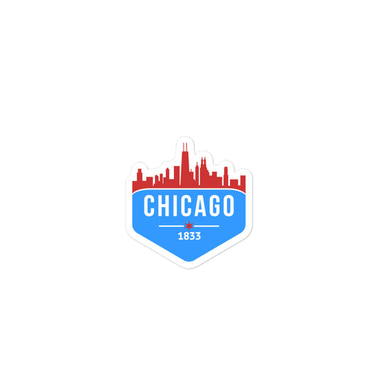 Bubble-free sticker | Chicago Flag Theme