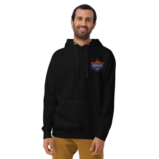 Men's Hoodie | Embroidered Chicago Bears Theme Patch