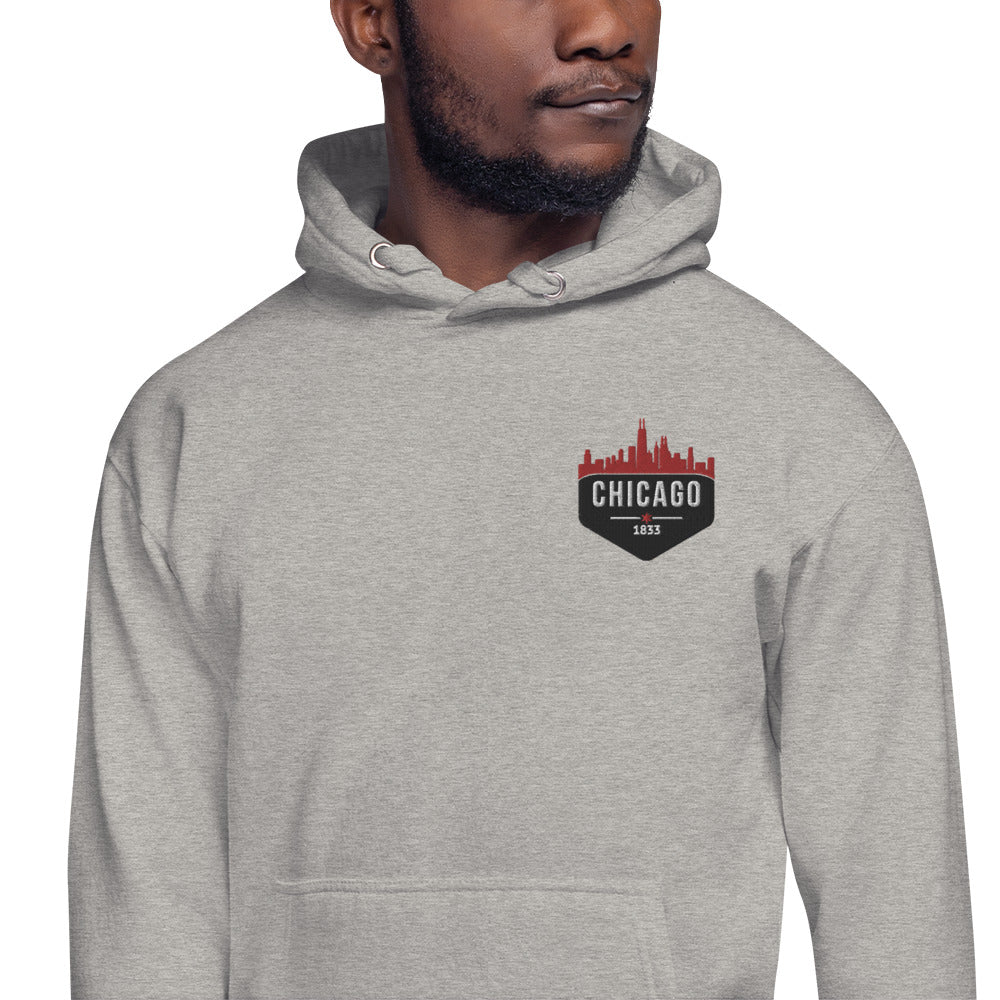 Men's Hoodie | Embroidered Chicago Bulls Theme Patch