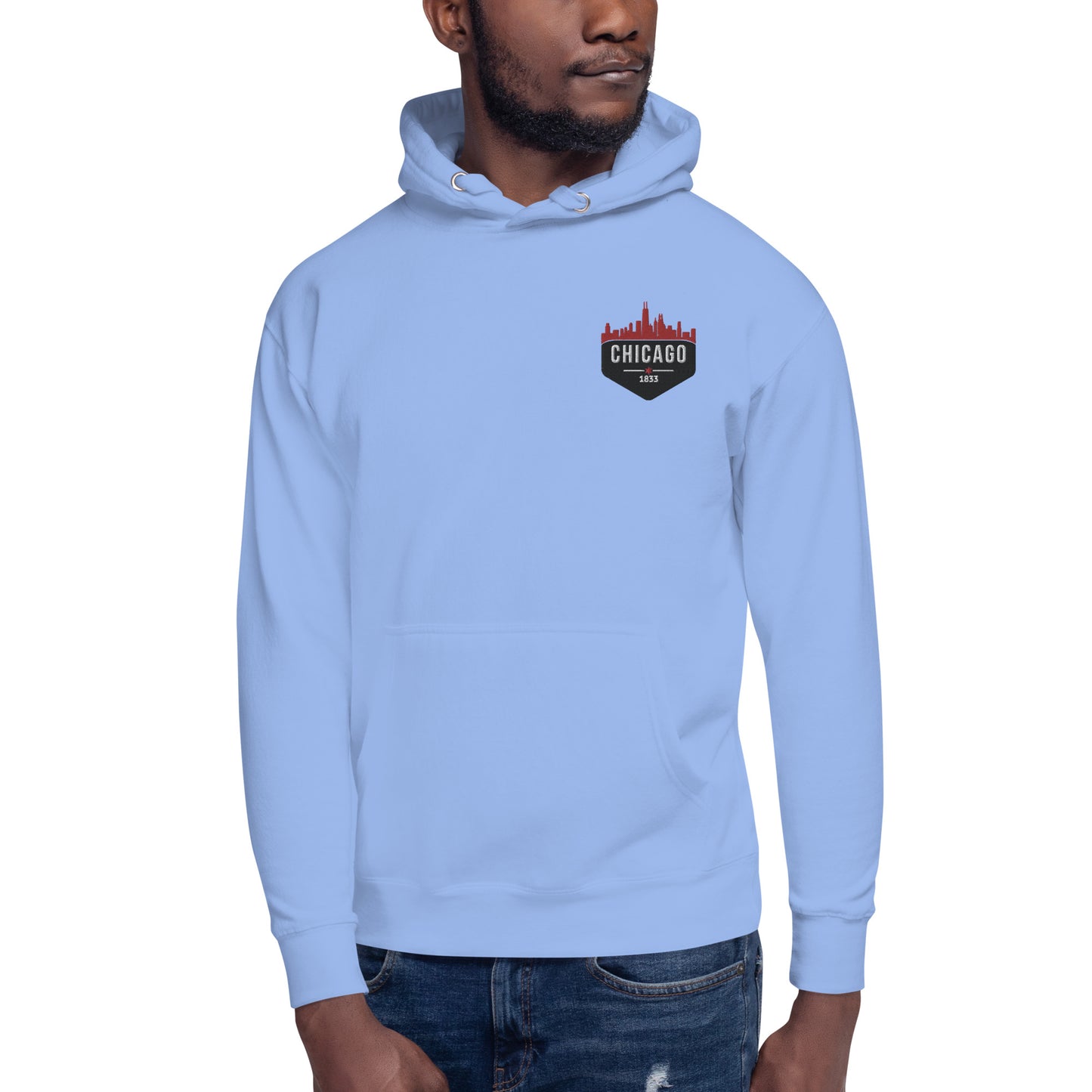 Men's Hoodie | Embroidered Chicago Bulls Theme Patch