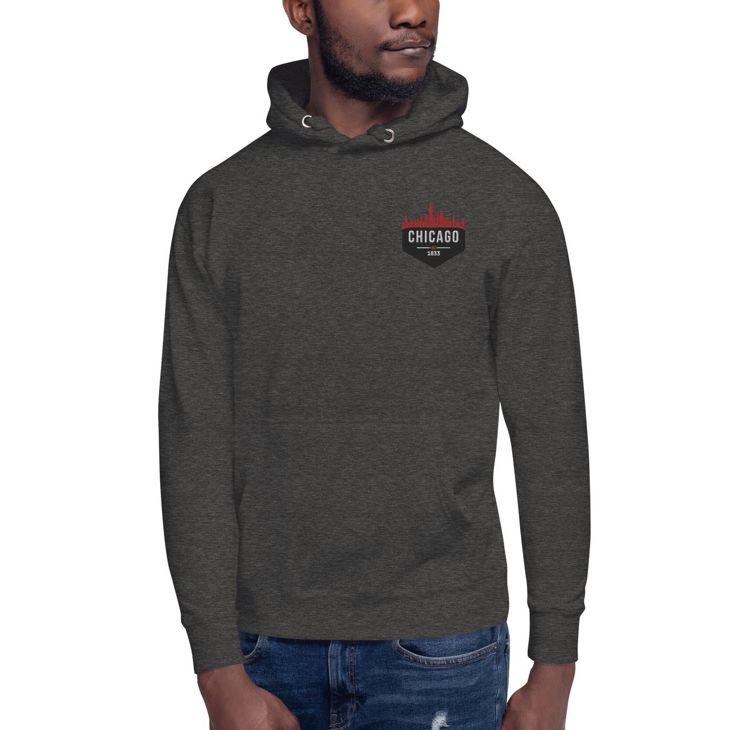 Men's Hoodie | Embroidered Chicago Bulls Theme Patch