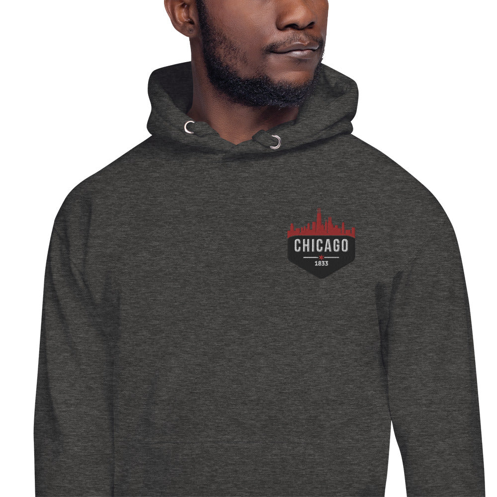 Men's Hoodie | Embroidered Chicago Bulls Theme Patch