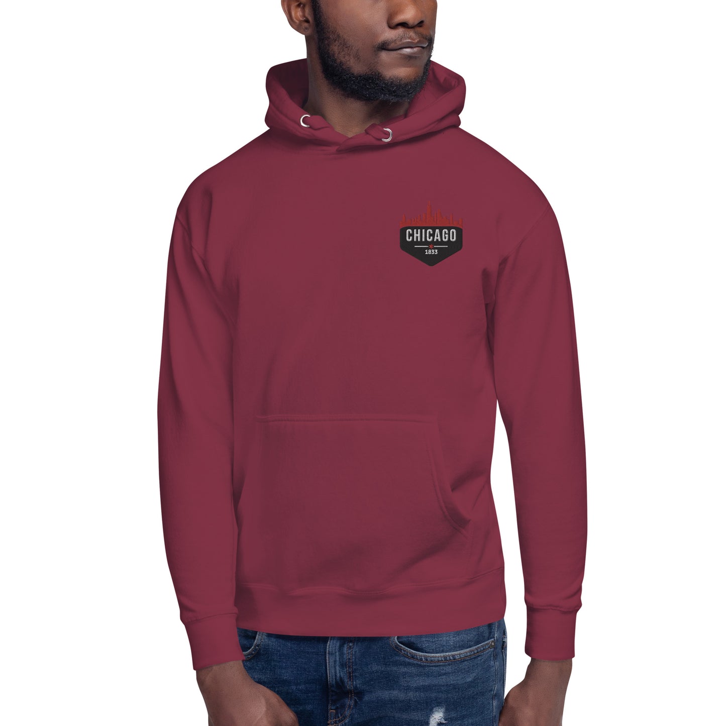 Men's Hoodie | Embroidered Chicago Bulls Theme Patch