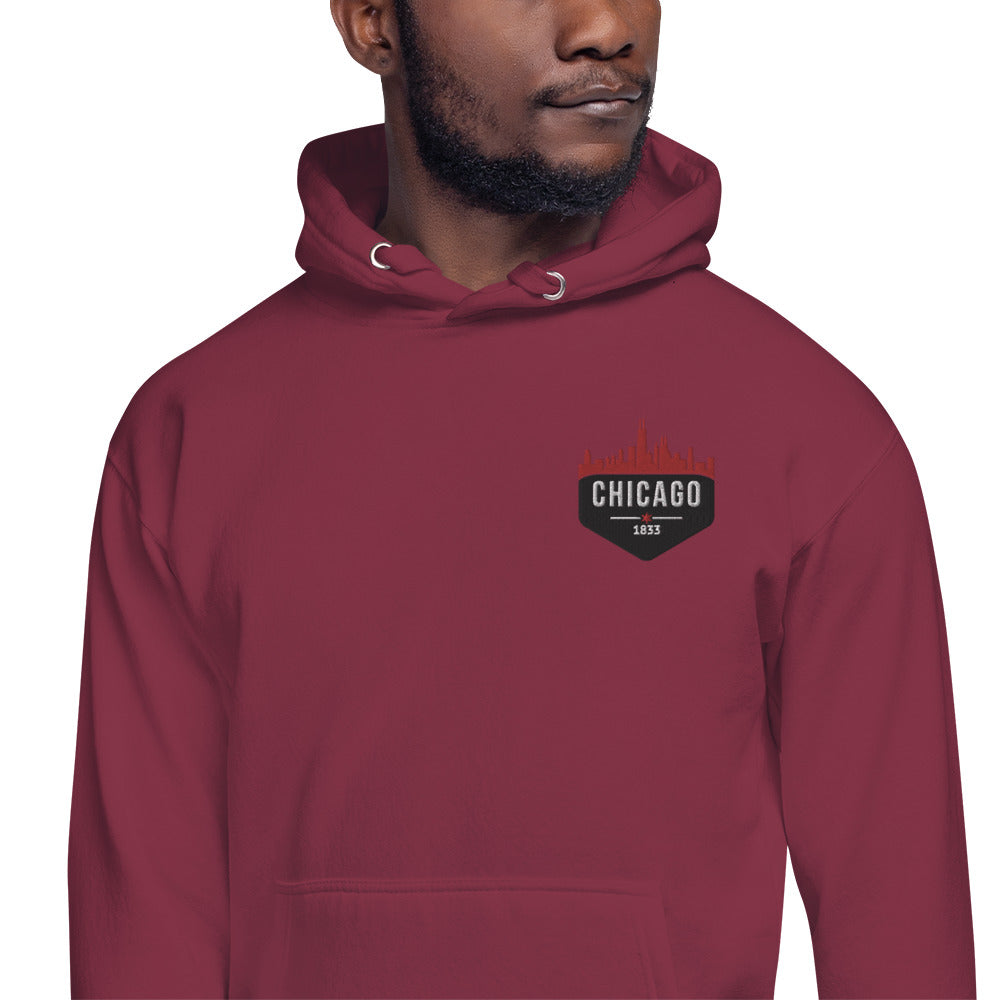 Men's Hoodie | Embroidered Chicago Bulls Theme Patch