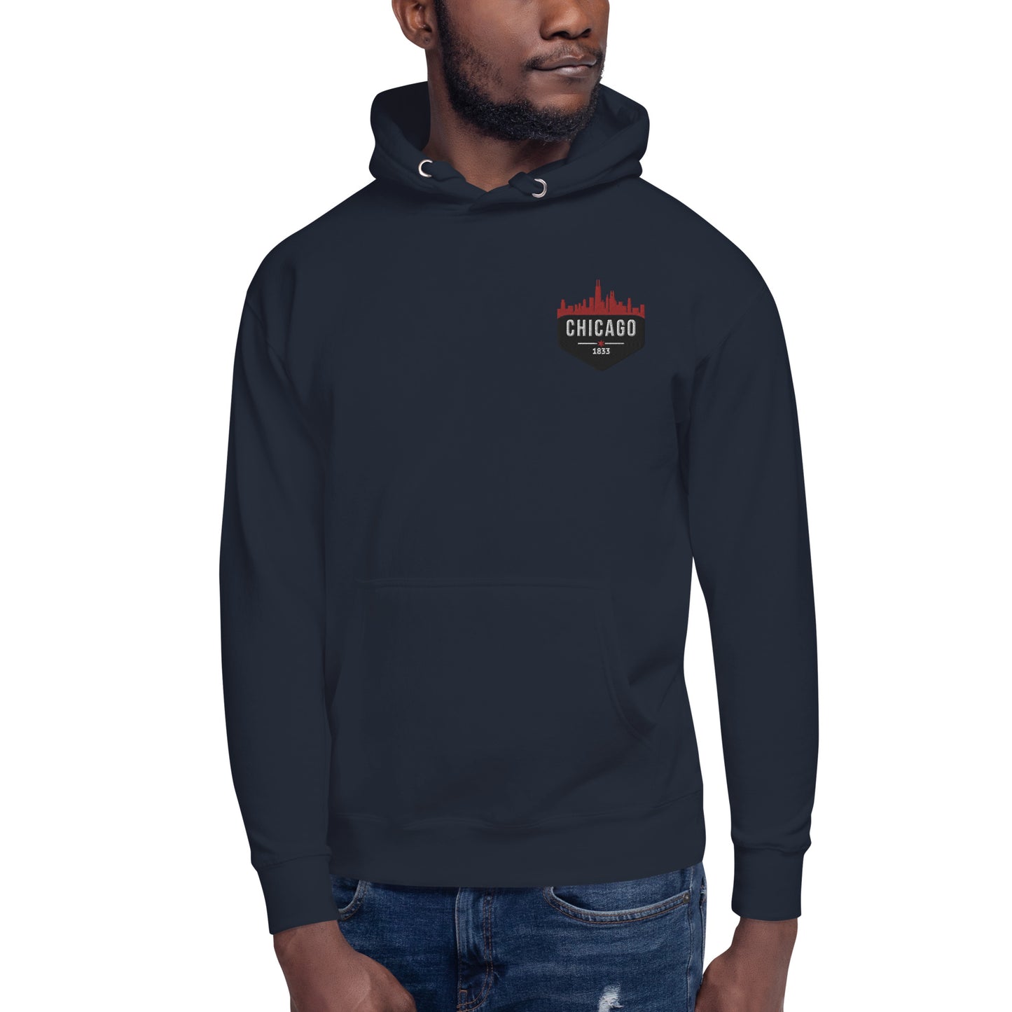 Men's Hoodie | Embroidered Chicago Bulls Theme Patch