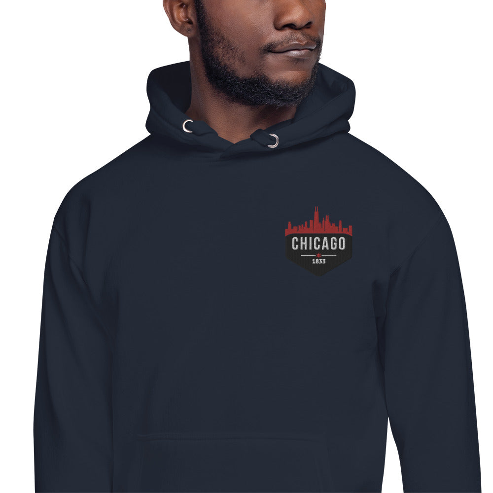 Men's Hoodie | Embroidered Chicago Bulls Theme Patch