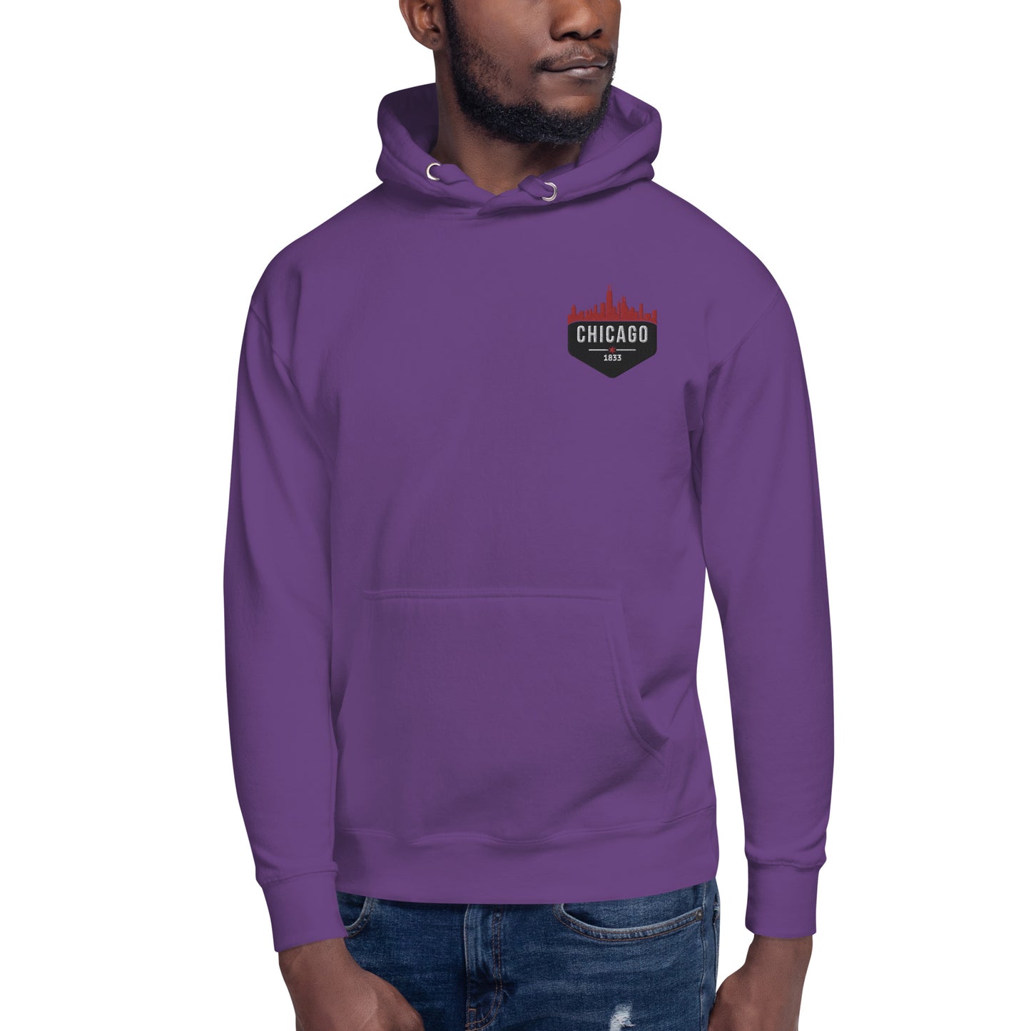 Men's Hoodie | Embroidered Chicago Bulls Theme Patch