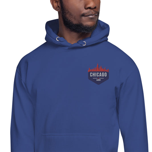 Men's Hoodie | Embroidered Chicago Cubs Theme Patch