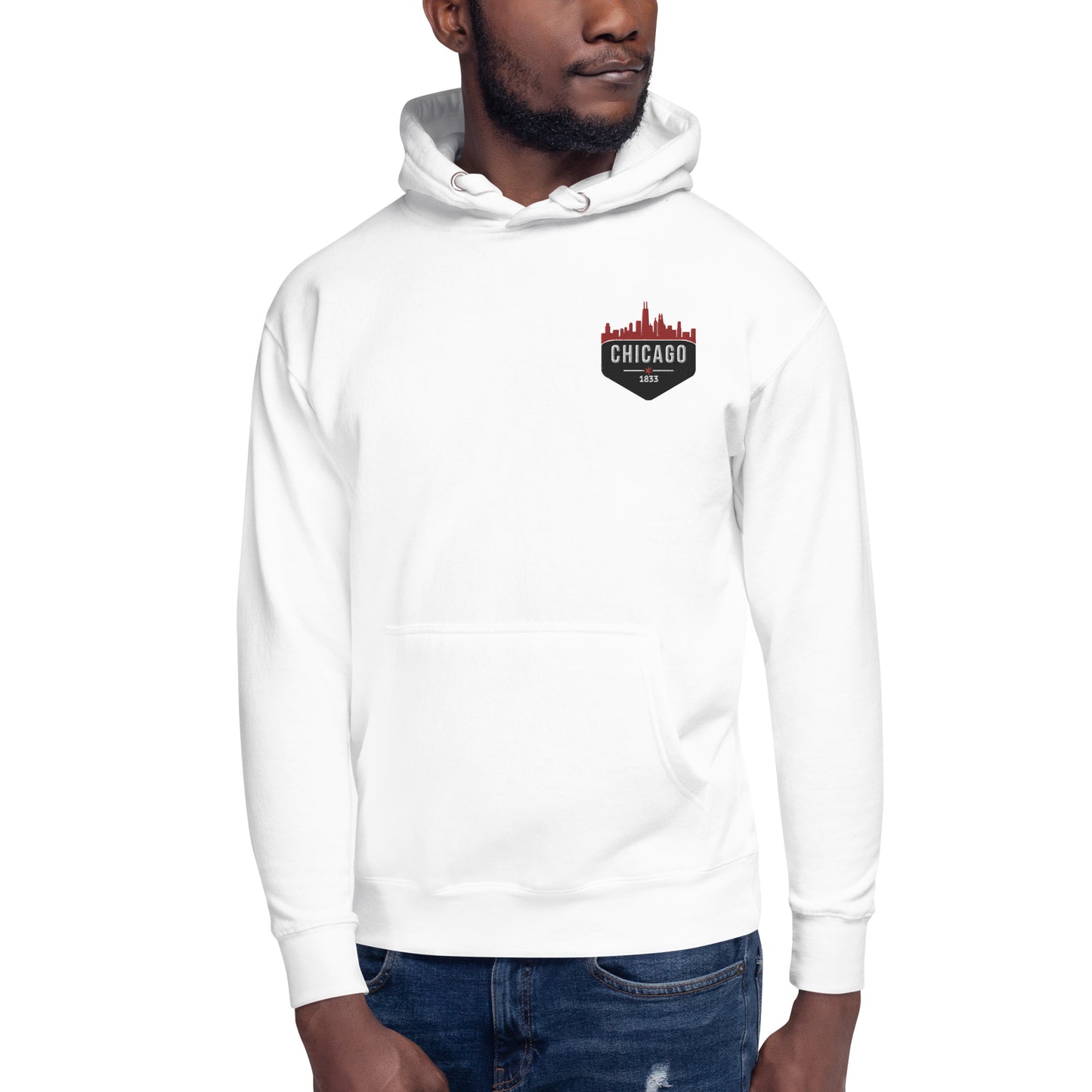 Men's Hoodie | Embroidered Chicago Bulls Theme Patch